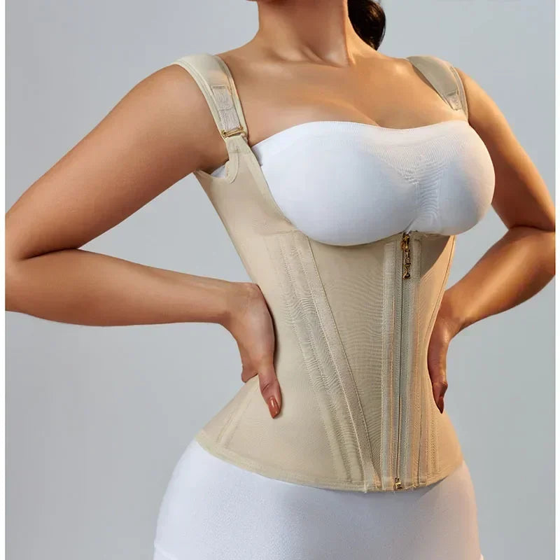 Double Waistband Tummy Control Vest Waist Trainer