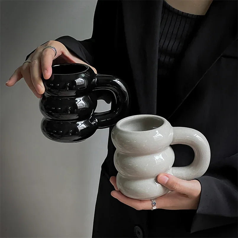 Nordic Loop Ceramic Mug – 400ml