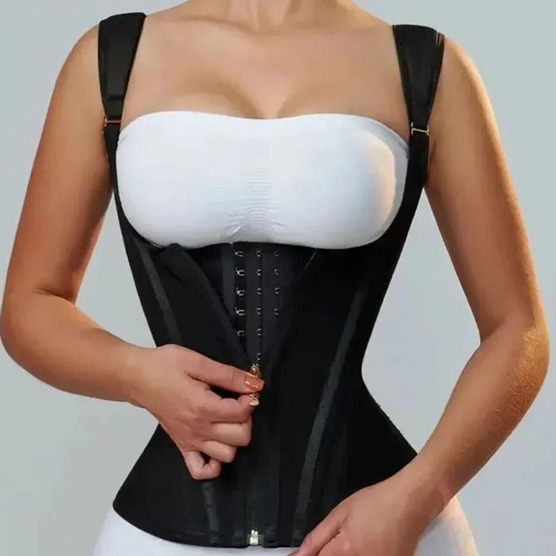 Double Waistband Tummy Control Vest Waist Trainer