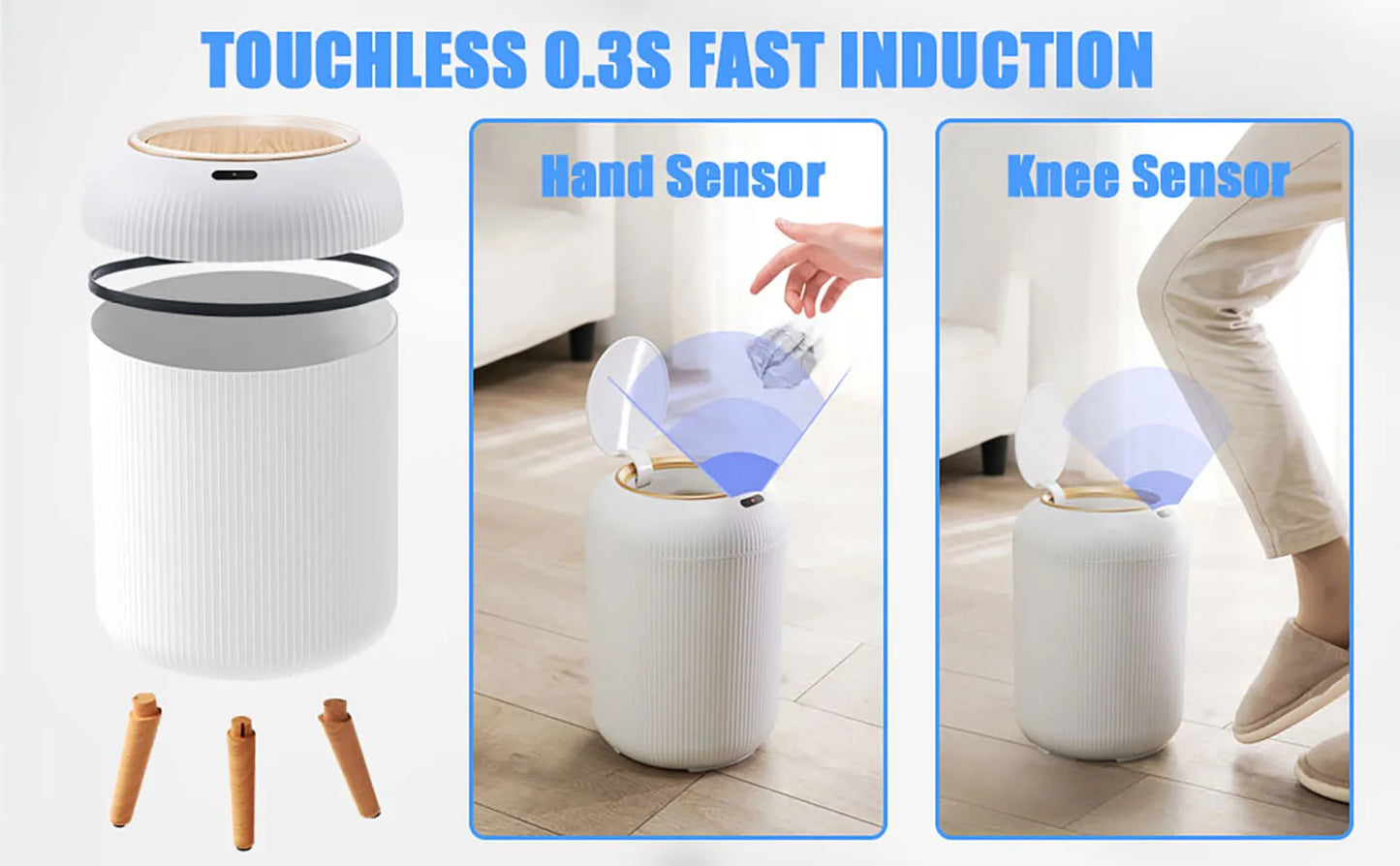 AuraSense Automatic Touchless Trash Can