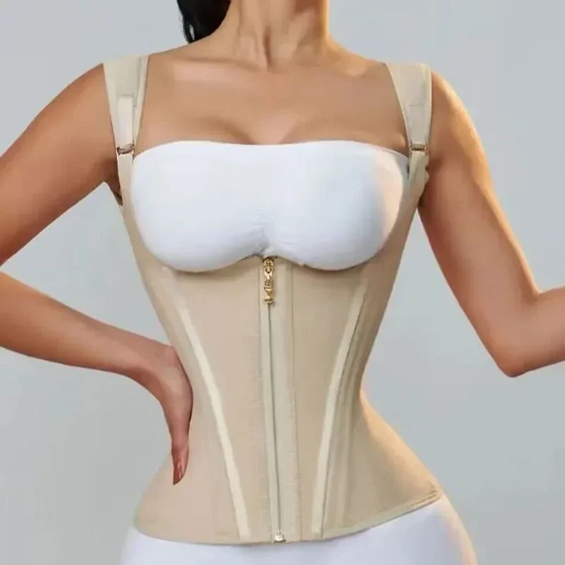 Double Waistband Tummy Control Vest Waist Trainer