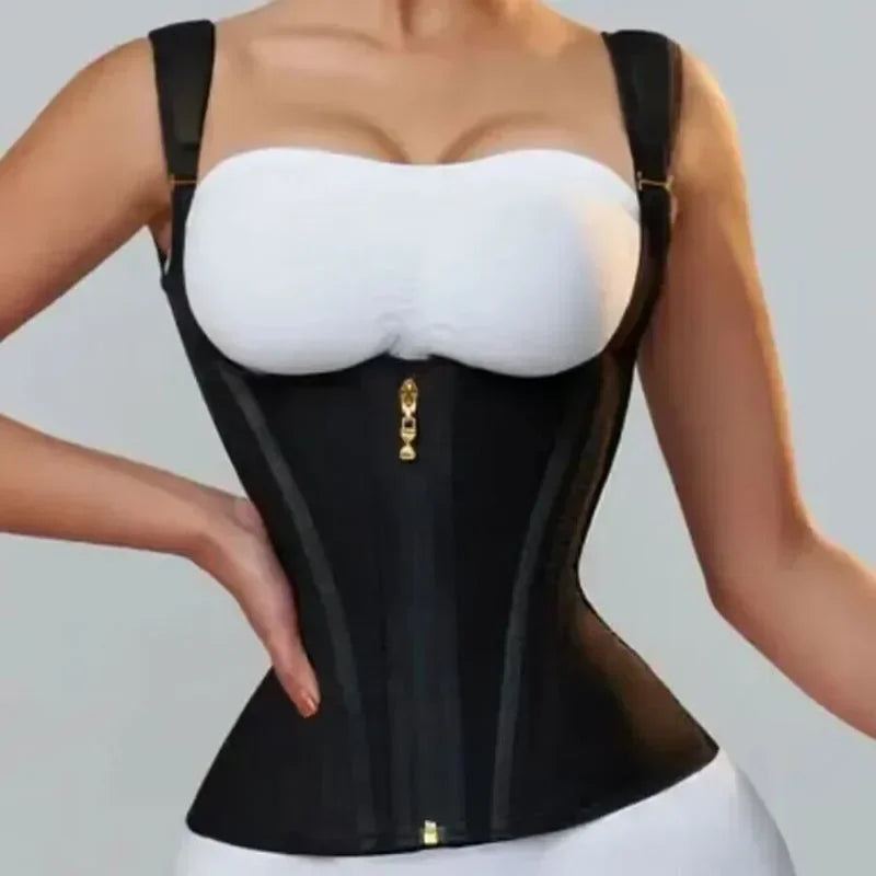 Double Waistband Tummy Control Vest Waist Trainer