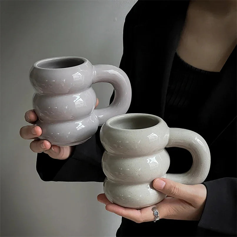 Nordic Loop Ceramic Mug – 400ml