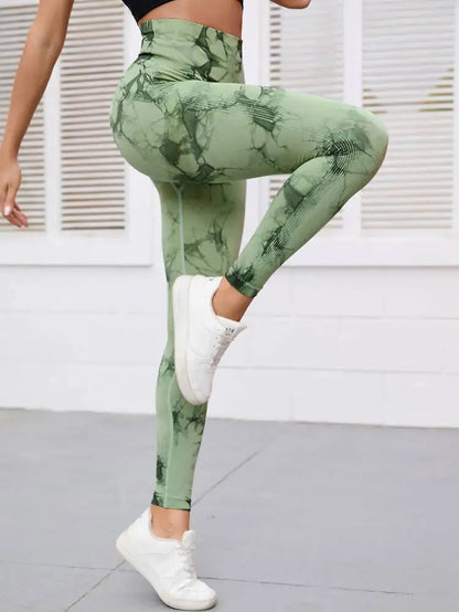 Seamless Tie-Dye High-Waist Leggings