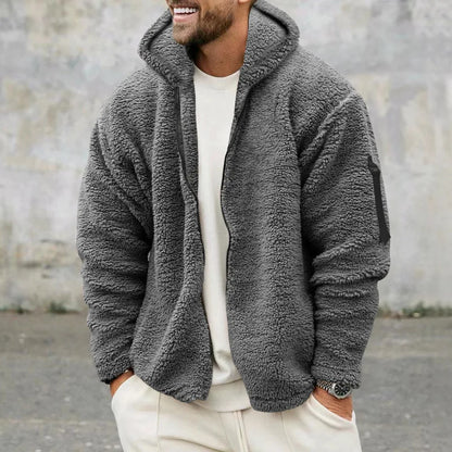 Plush Lamb Wool Hooded Jacket