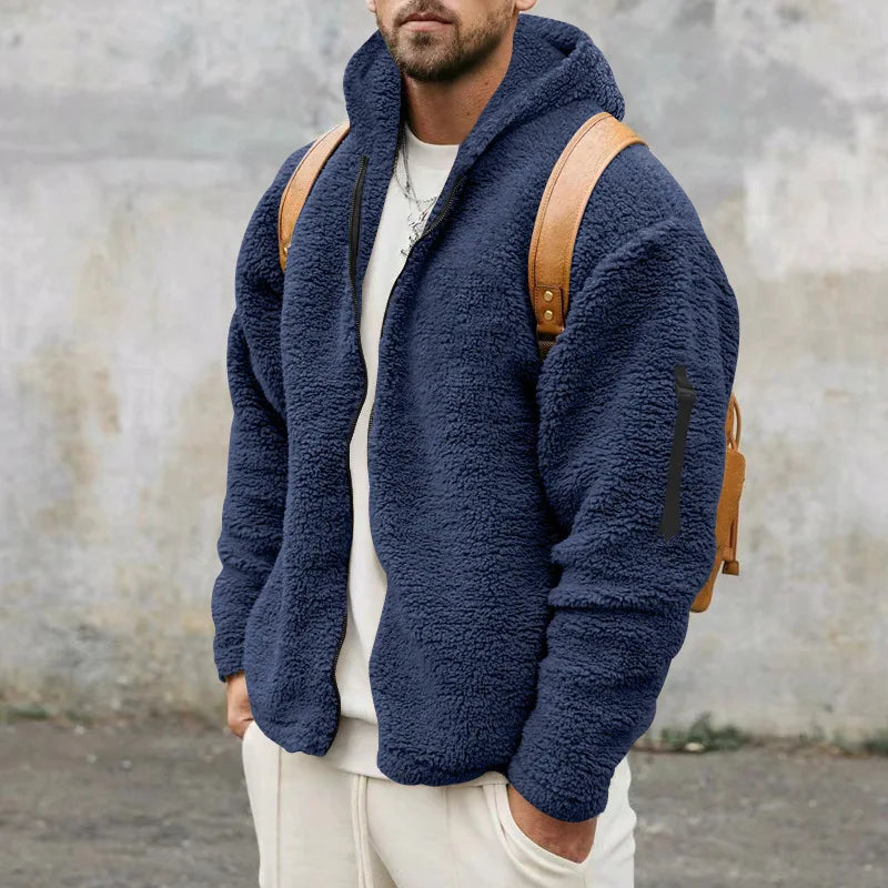 Plush Lamb Wool Hooded Jacket