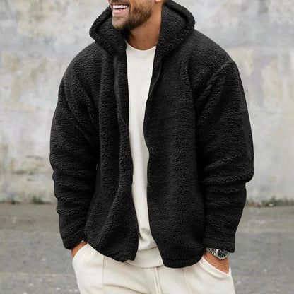 Plush Lamb Wool Hooded Jacket