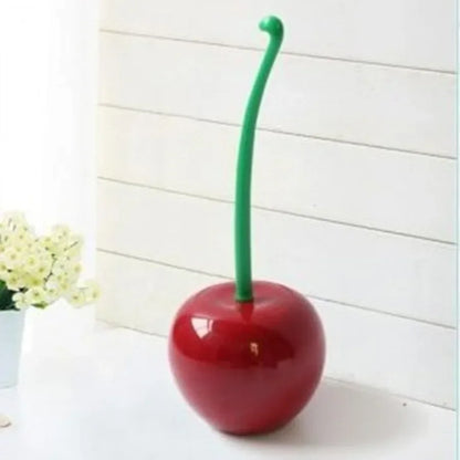 Cherry-Shaped Toilet Brush Holder Set