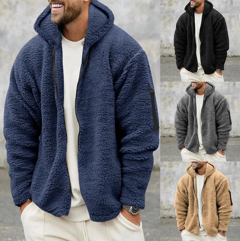 Plush Lamb Wool Hooded Jacket