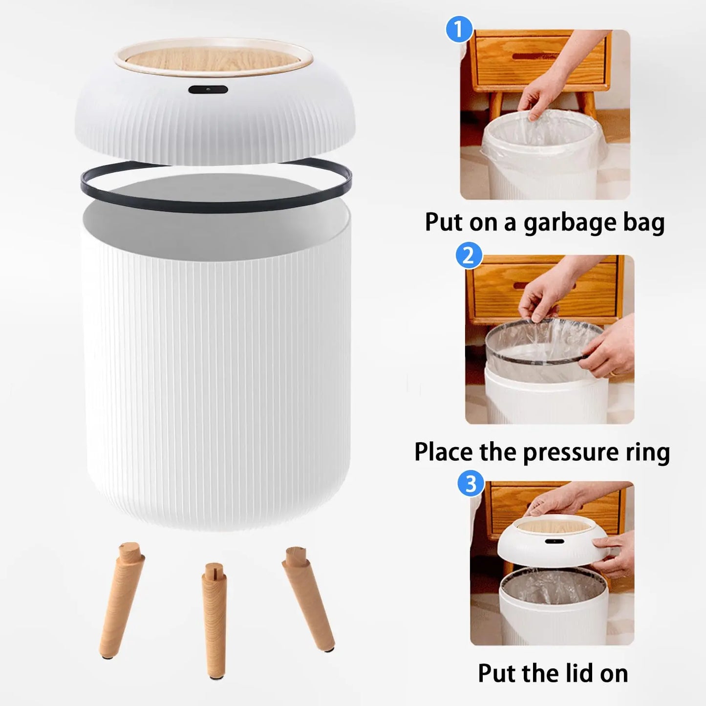 AuraSense Automatic Touchless Trash Can