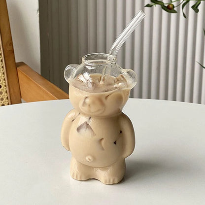 Bear Hugs Glass Cup 320ml